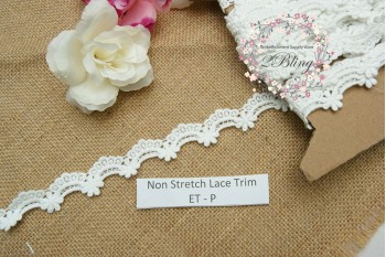 Non Stretch Venice Lace Trim, Embroidery,  (ET.P) - 2cm -1m length